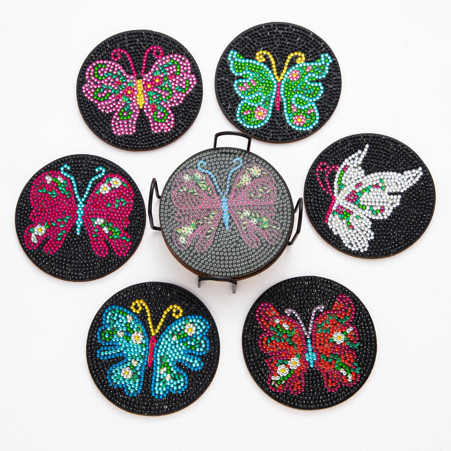 DIY Butterfly A Diamond Painting Coasters