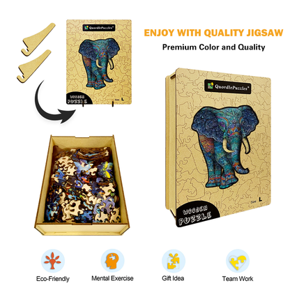 🔥LAST DAY 80% OFF-Colorful Elephant Jigsaw Puzzle