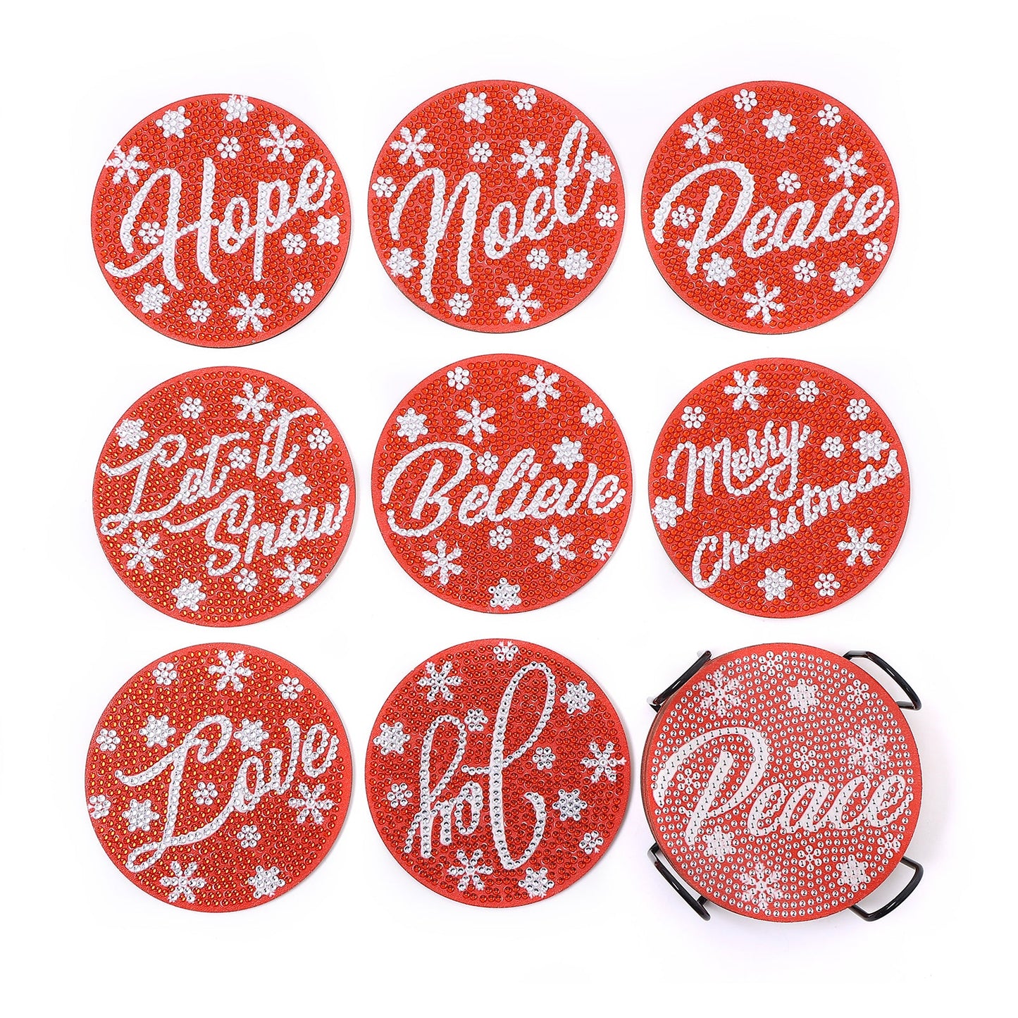 DIY Peace Diamond Painting Coasters