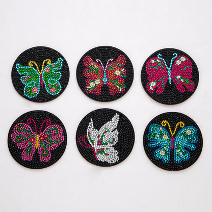 DIY Butterfly A Diamond Painting Coasters
