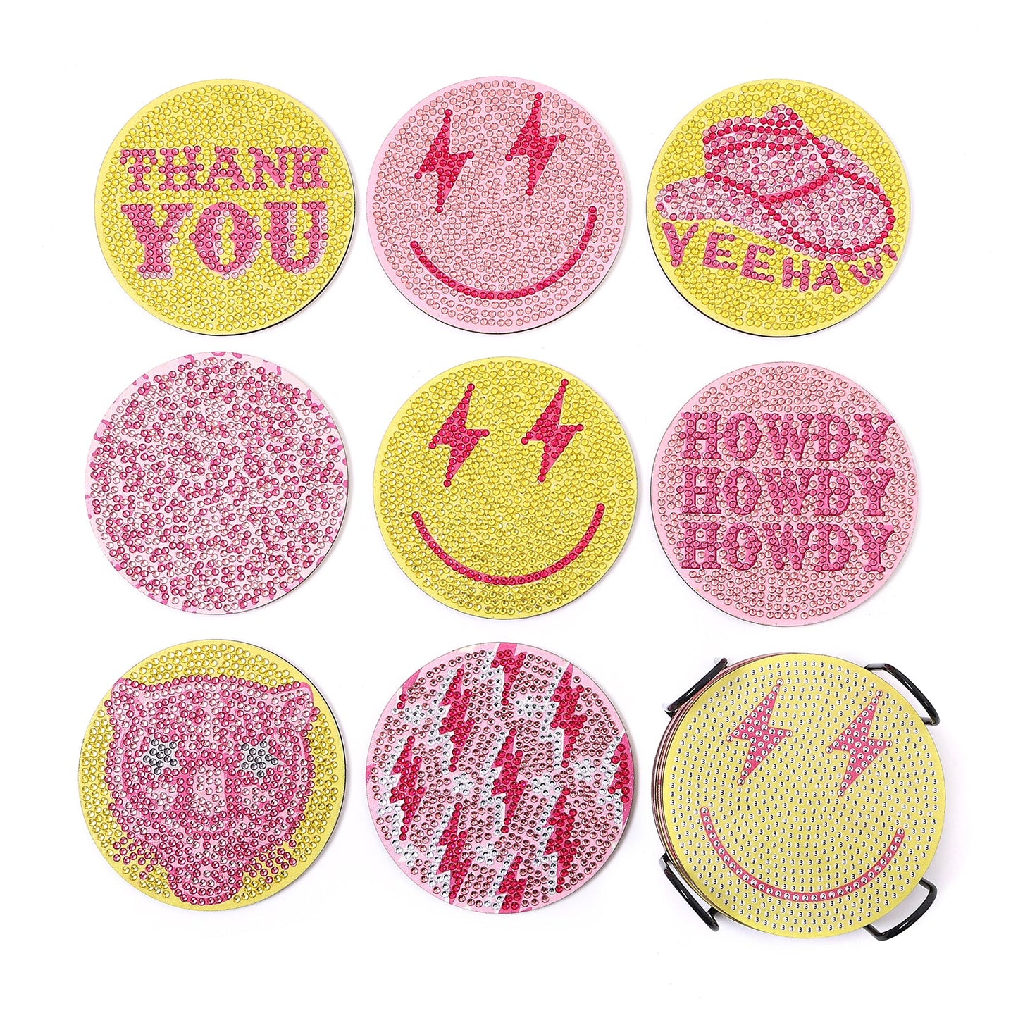 DIY Howdy Diamond Painting Coasters