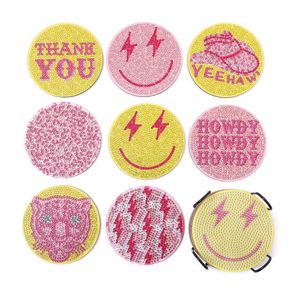 DIY Howdy Diamond Painting Coasters