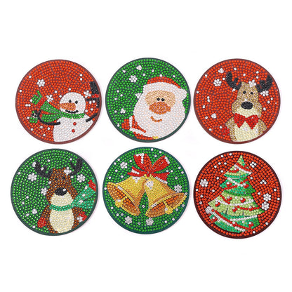 DIY Christmas D Diamond Painting Coasters