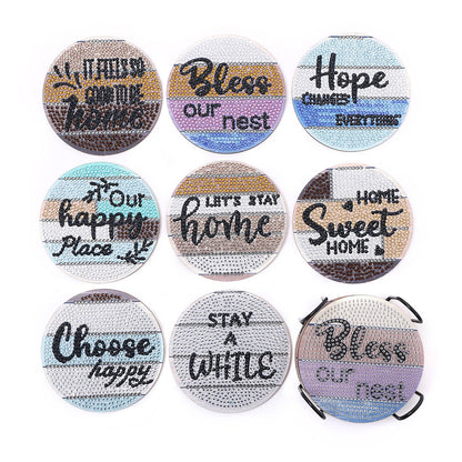DIY Bless Diamond Painting Coasters