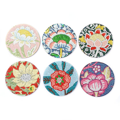 DIY Flower A Diamond Painting Coasters