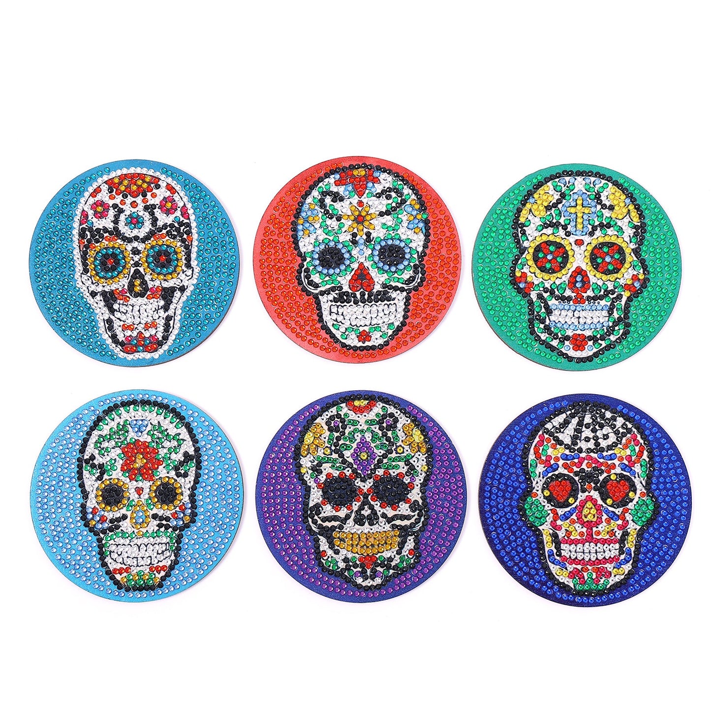 DIY Skull A Diamond Painting Coasters