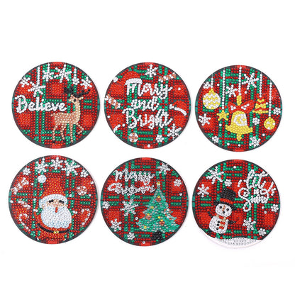 DIY Christmas E Diamond Painting Coasters