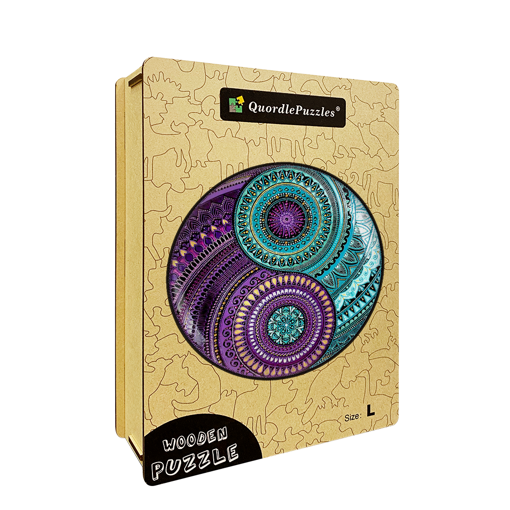 Cyan Ring Wooden Jigsaw Puzzle