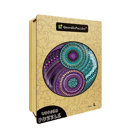 Cyan Ring Wooden Jigsaw Puzzle