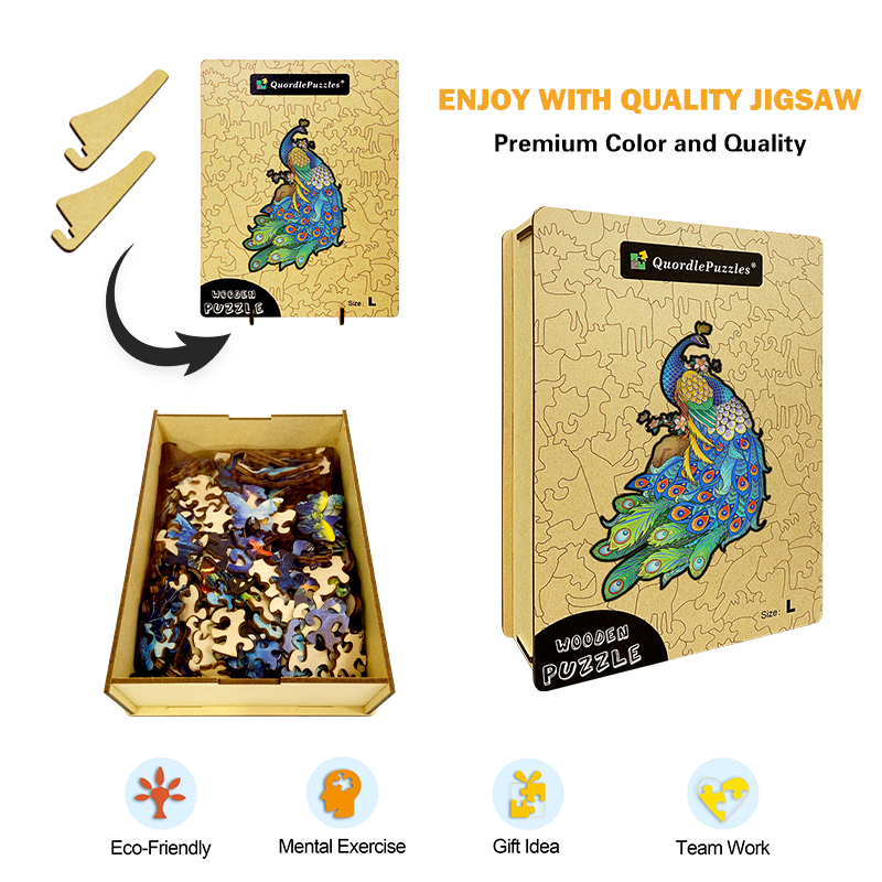 🔥Last Day 80% OFF-Blue Feather Peacock Jigsaw Puzzle