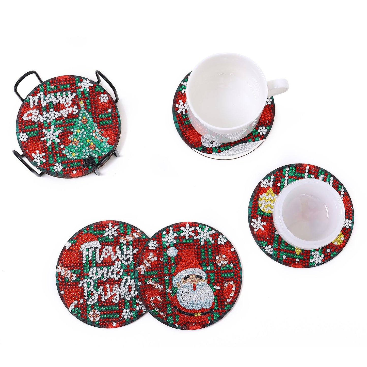 DIY Christmas E Diamond Painting Coasters