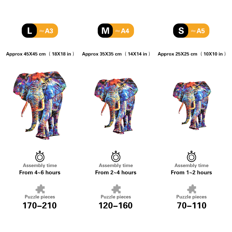 🔥LAST DAY 80% OFF-Abstract Colorful Animal Art Elephant