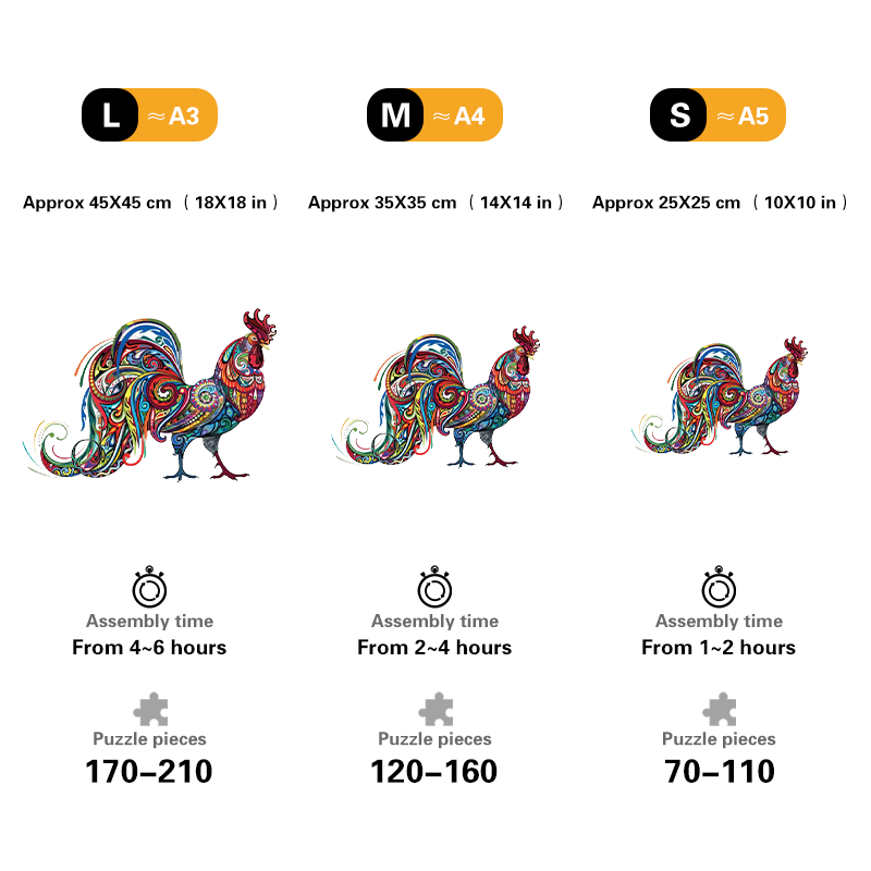 🔥LAST DAY 80% OFF-Colorful Rooster Jigsaw Puzzle