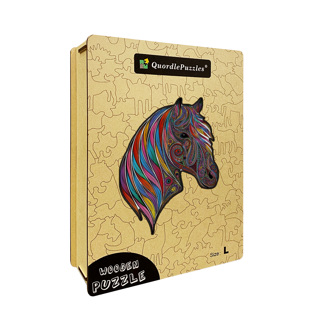 🔥LAST DAY 80% OFF-Colorful Horse Head Jigsaw Puzzle