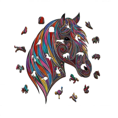 🔥LAST DAY 80% OFF-Colorful Horse Head Jigsaw Puzzle