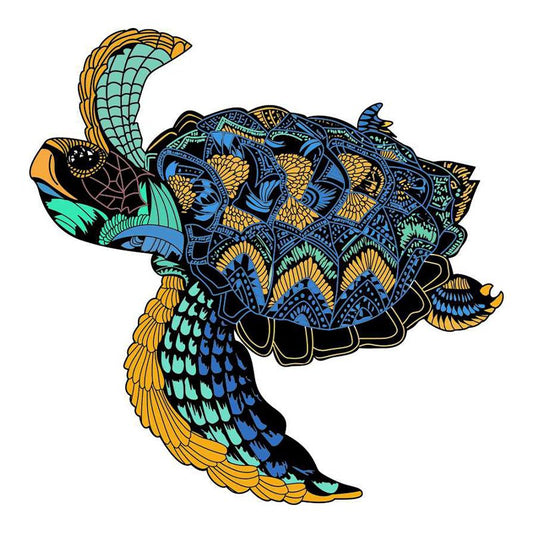 🔥LAST DAY 80% OFF-Traveling Turtle Wooden Jigsaw Puzzle