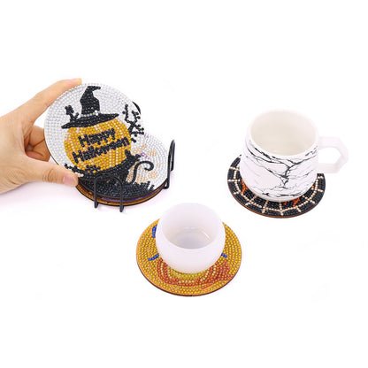 DIY Halloween B Diamond Painting Coasters