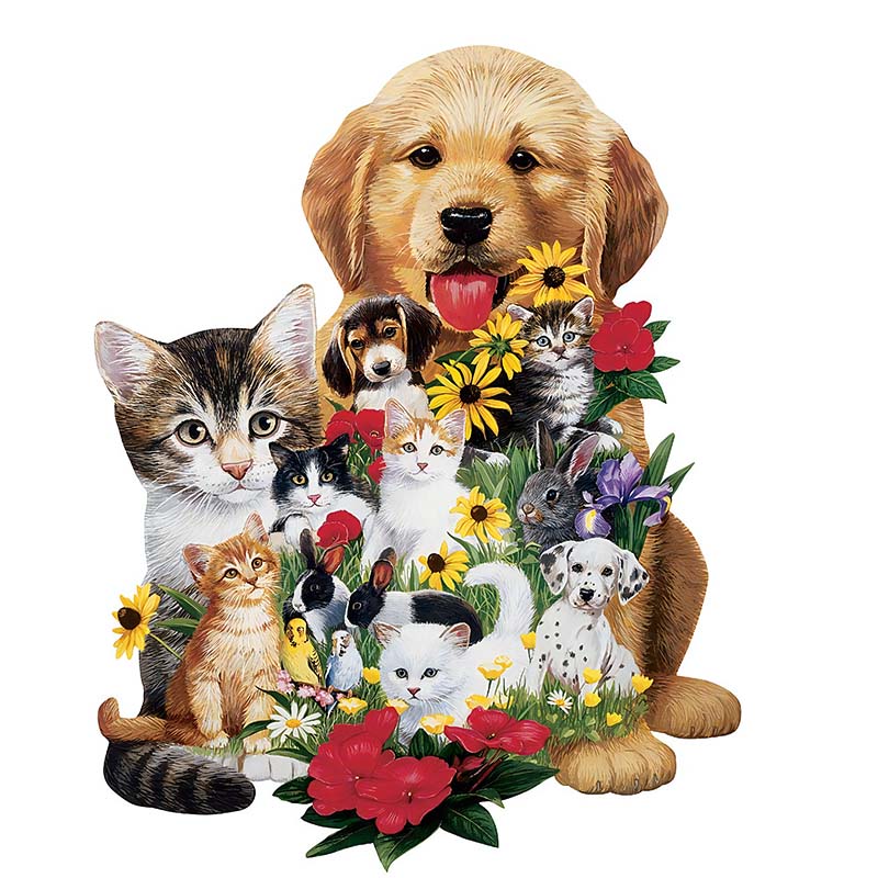 🔥LAST DAY 80% OFF-Dog Cat Rabbit Jigsaw Puzzle
