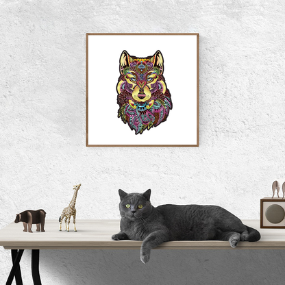 🔥LAST DAY 80% OFF-Brown Wolf Head Puzzle