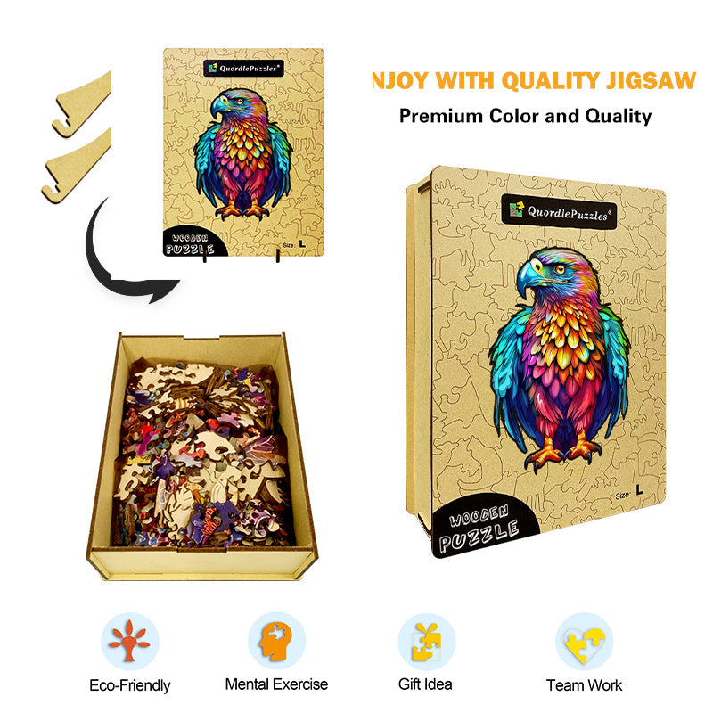 🔥LAST DAY 92% -Noble And Majestic Eagle Wooden Jigsaw Puzzle