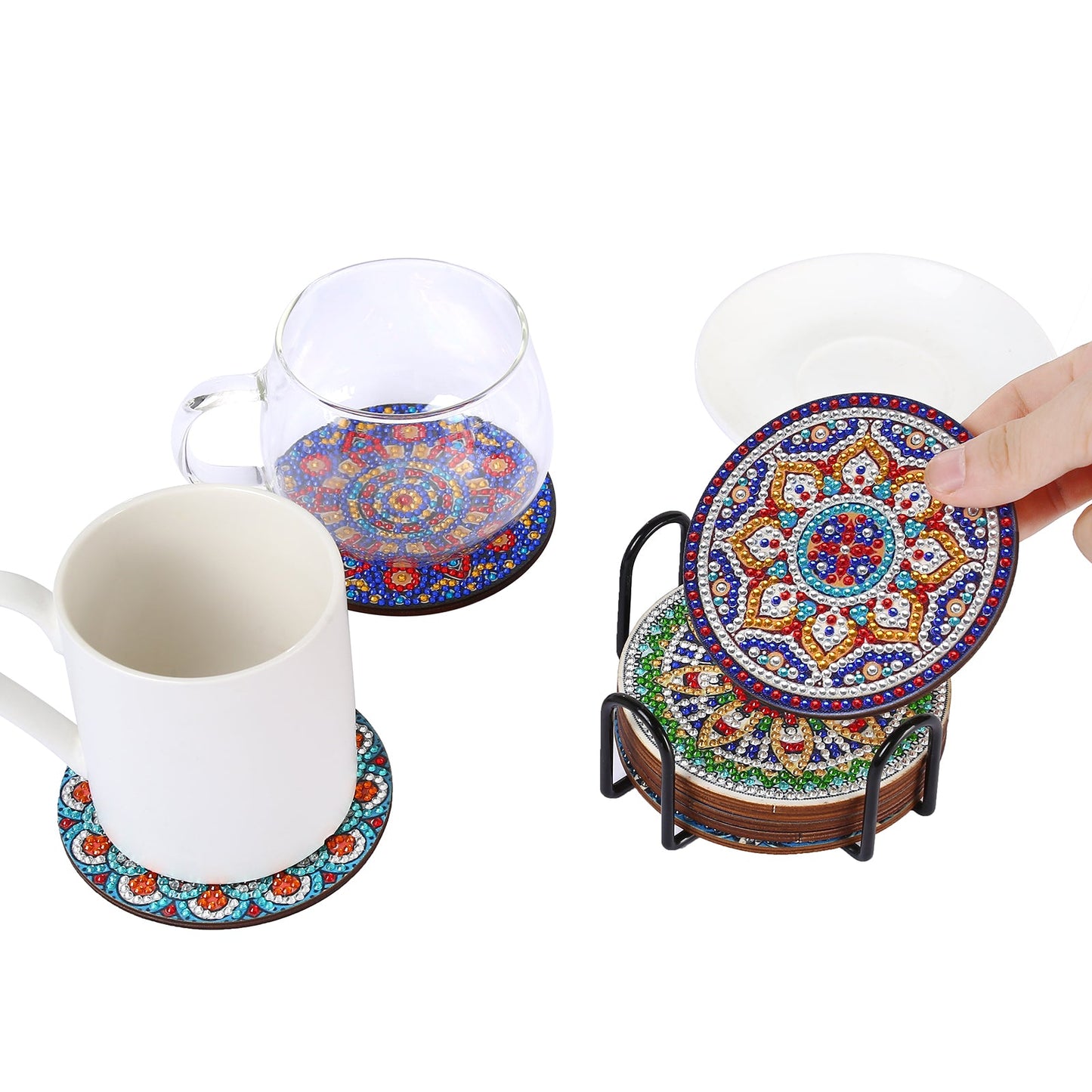 DIY Mandala E Diamond Painting Coasters