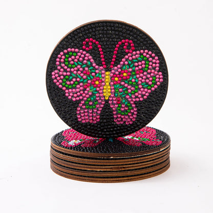 DIY Butterfly A Diamond Painting Coasters