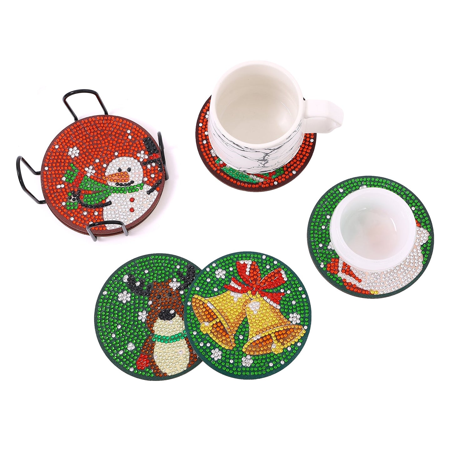 DIY Christmas D Diamond Painting Coasters