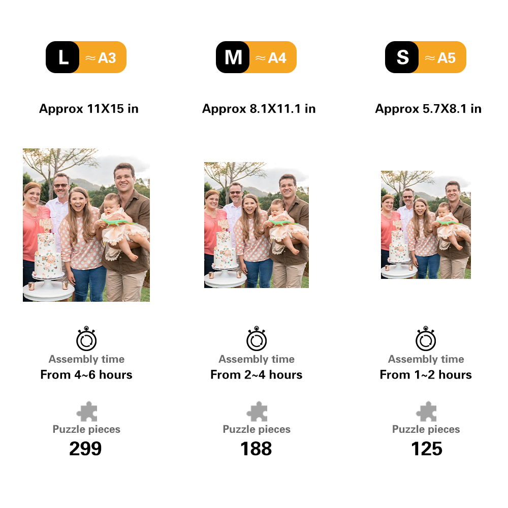 Upload photo custom wooden jigsaw puzzle