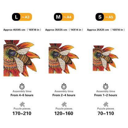 🔥LAST DAY 80% OFF-Bees Wooden Jigsaw Puzzle