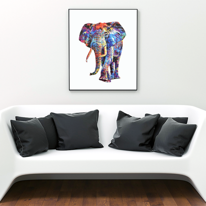 🔥LAST DAY 80% OFF-Abstract Colorful Animal Art Elephant