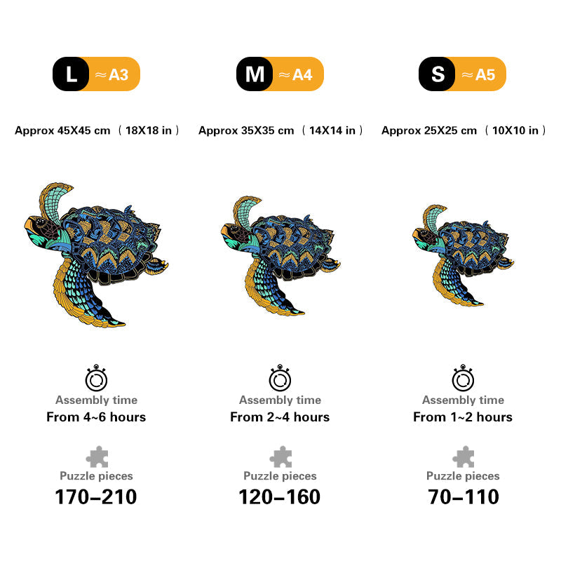 🔥LAST DAY 80% OFF-Traveling Turtle Wooden Jigsaw Puzzle