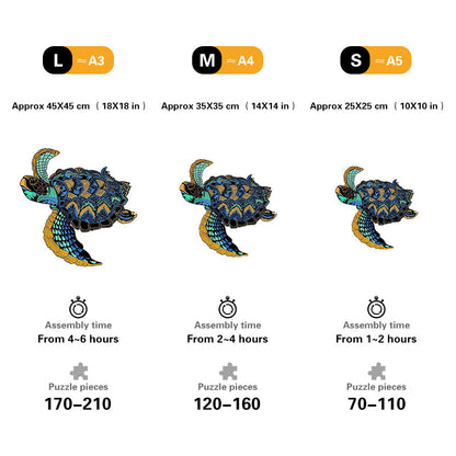 🔥LAST DAY 80% OFF-Traveling Turtle Wooden Jigsaw Puzzle