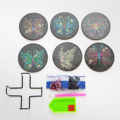 DIY Butterfly A Diamond Painting Coasters