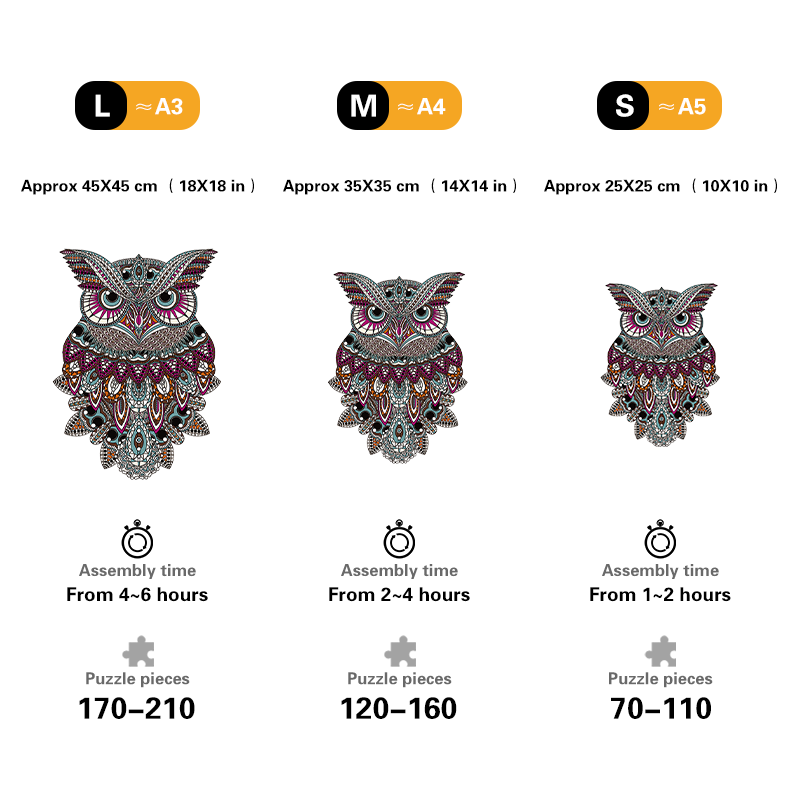 🔥LAST DAY 80% OFF-Colorful Owl Puzzle