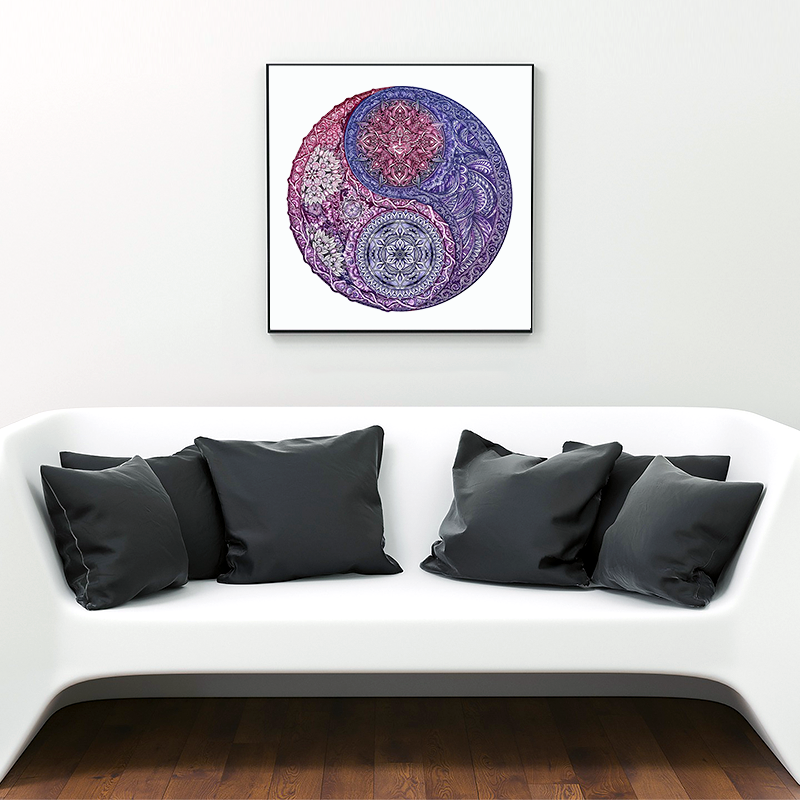 Mandala Flower Wooden Jigsaw Puzzle