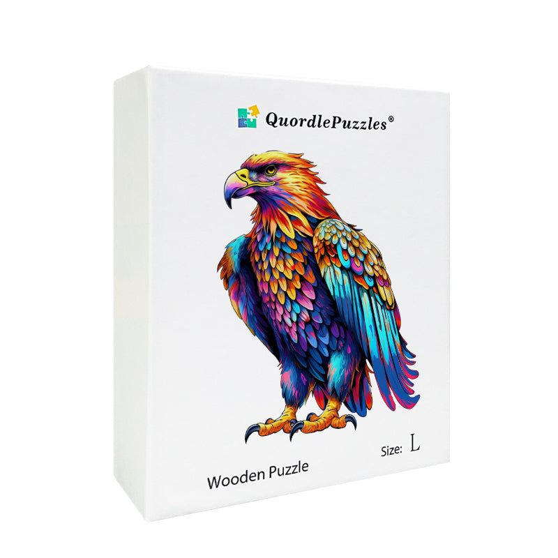 🔥LAST DAY 92% -Colorful Eagle Art Wooden Jigsaw Puzzle