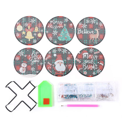 DIY Christmas E Diamond Painting Coasters