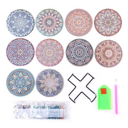 DIY Mandala J Diamond Painting Coasters