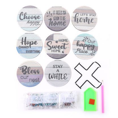 DIY Bless Diamond Painting Coasters