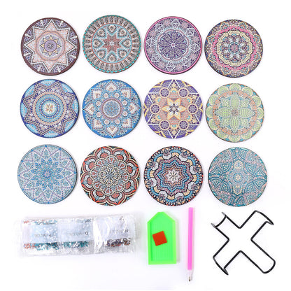 DIY Mandala K Diamond Painting Coasters