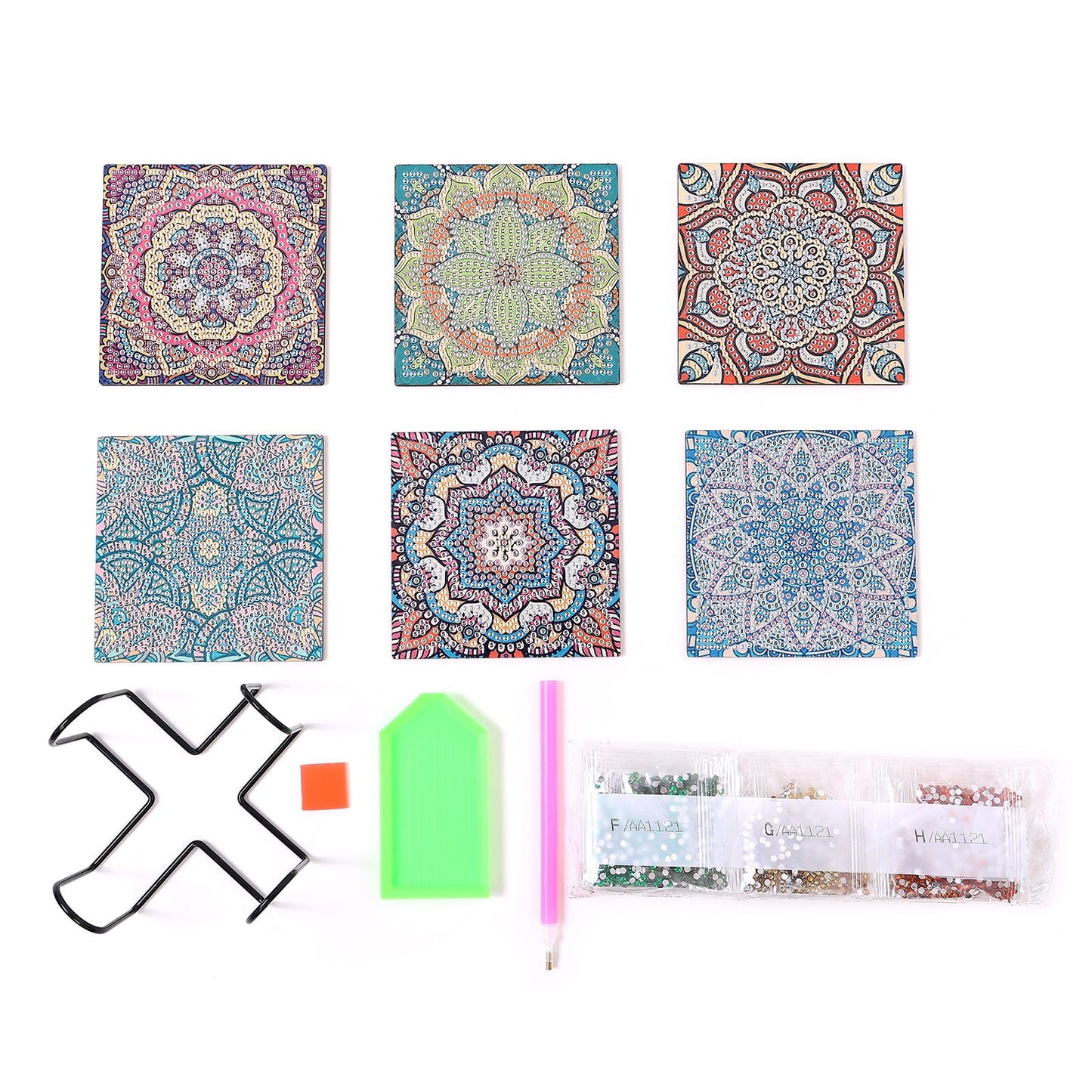 DIY Mandala G Diamond Painting Coasters