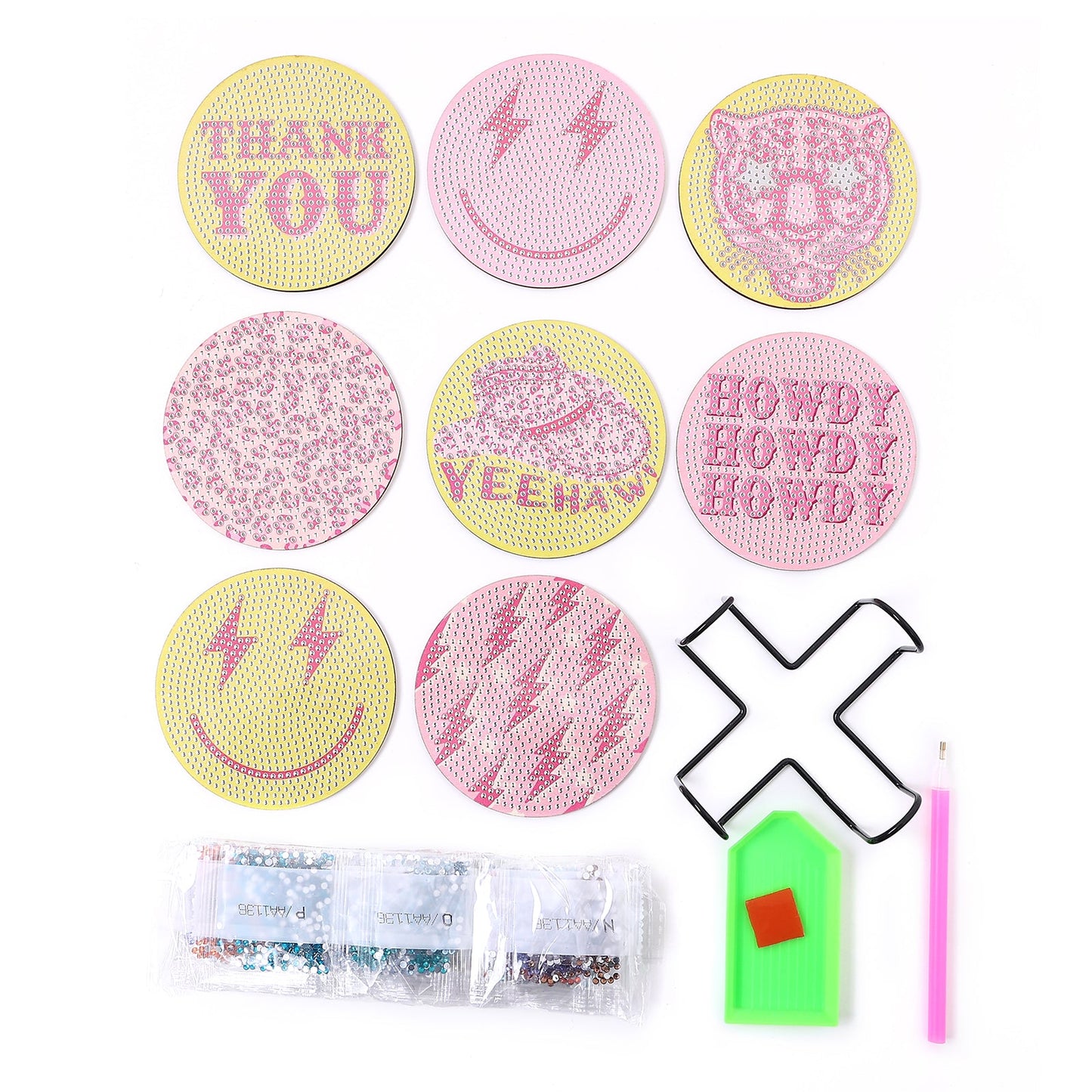 DIY Howdy Diamond Painting Coasters