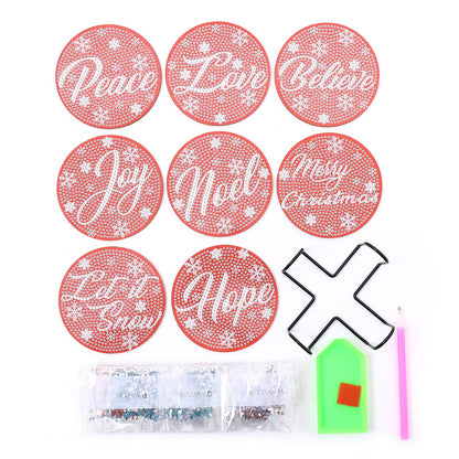 DIY Peace Diamond Painting Coasters