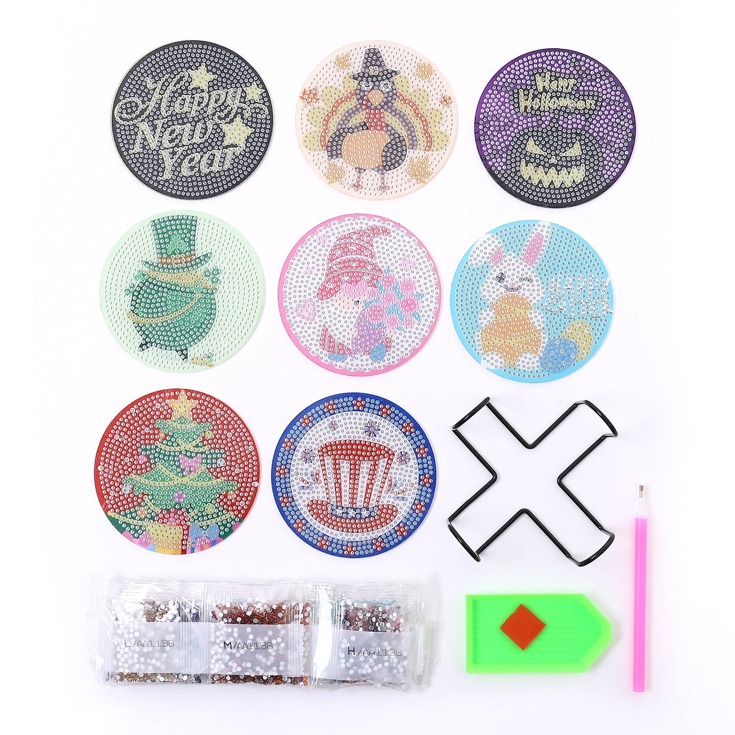 DIY Halloween C Diamond Painting Coasters