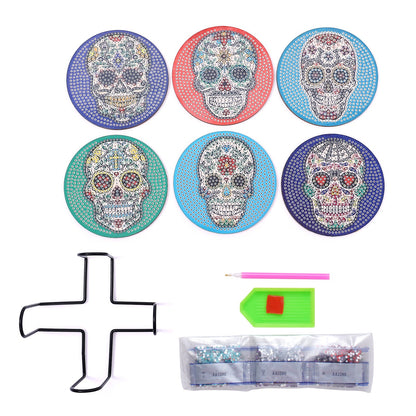 DIY Skull A Diamond Painting Coasters