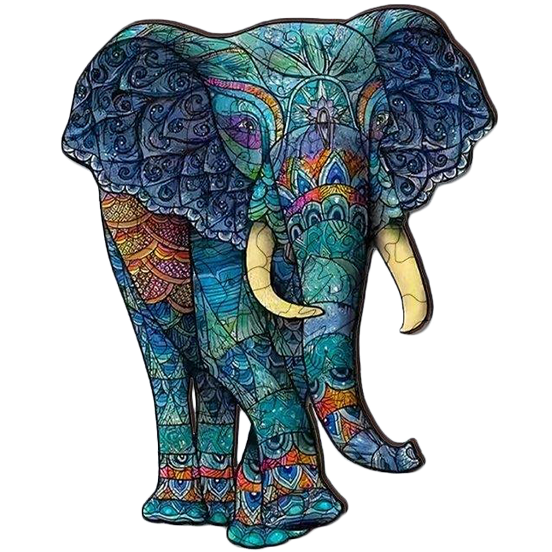 🔥LAST DAY 80% OFF-Colorful Elephant Jigsaw Puzzle