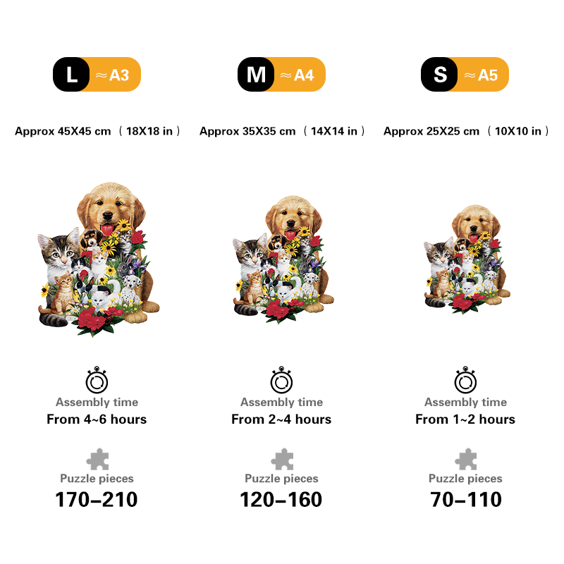 🔥LAST DAY 80% OFF-Dog Cat Rabbit Jigsaw Puzzle