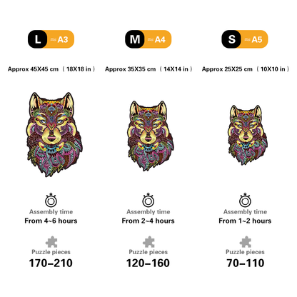 🔥LAST DAY 80% OFF-Brown Wolf Head Puzzle