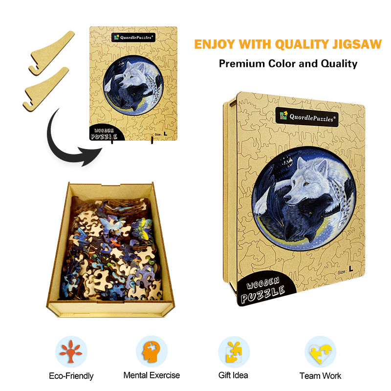 🔥Last Day 80% OFF-Black and White Wolf Puzzle