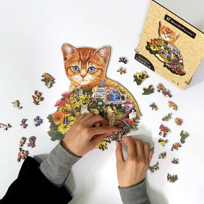 🔥LAST DAY 80% OFF-Garden Cat Jigsaw Puzzle